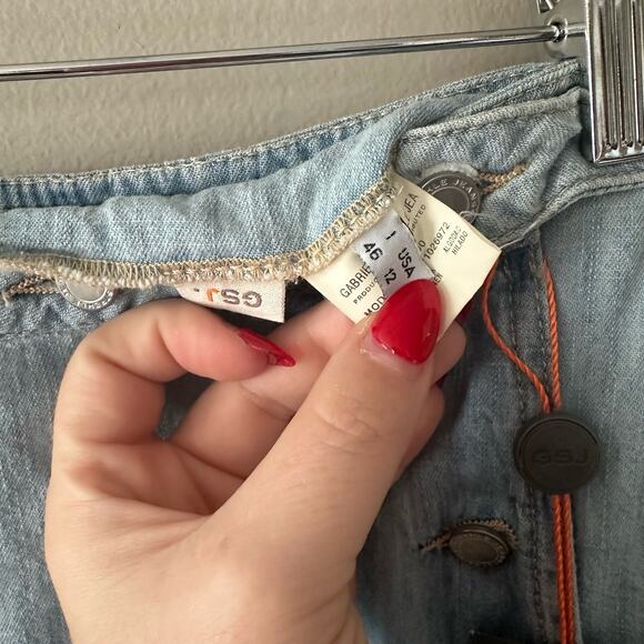 Gabriele Strehle Jeans Denim Wrap Skirt Size 12 NEW WITH TAGS - Picture 4 of 9